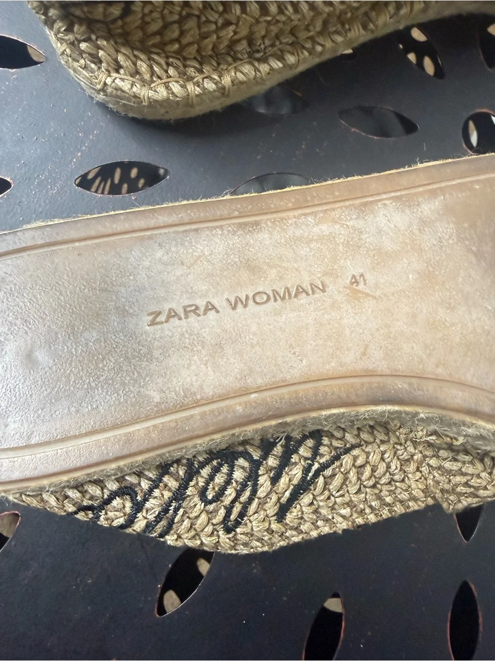 Zara Woven Espadrille Slip-Ons in Natural Beige